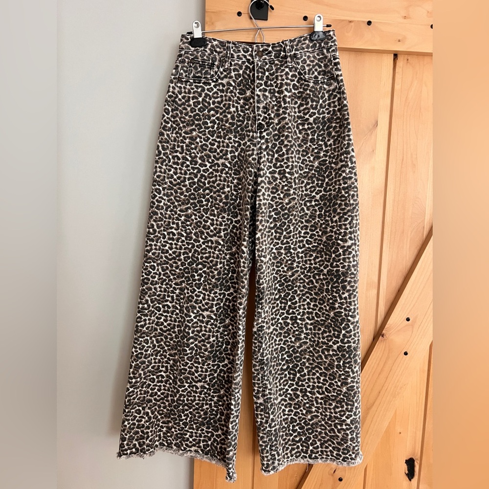 Dressed in LALA - Leopard Print Wide-Leg Jeans